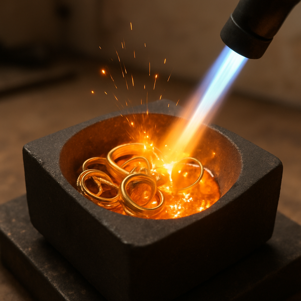 Guide pour faire fondre des bijoux en or