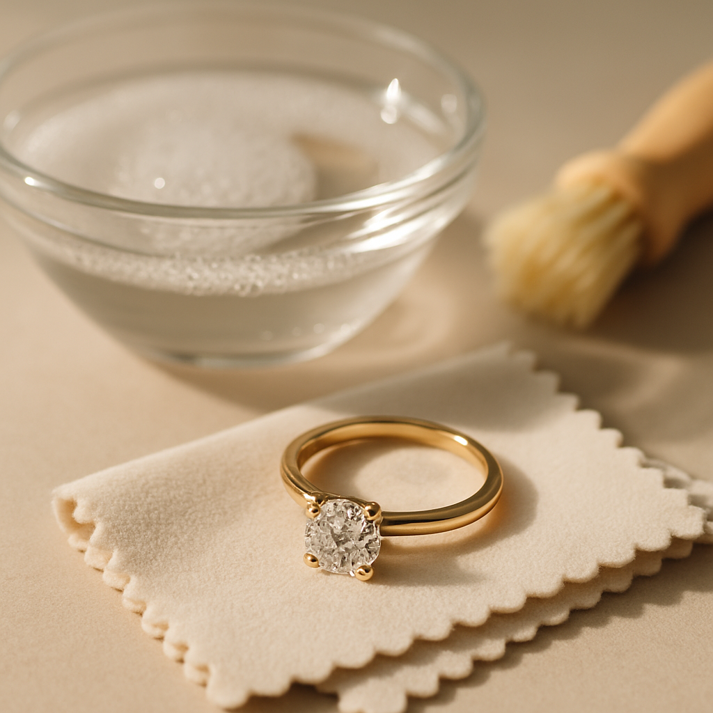 Nettoyer vos bijoux en or avec pierre précieuse : guide complet