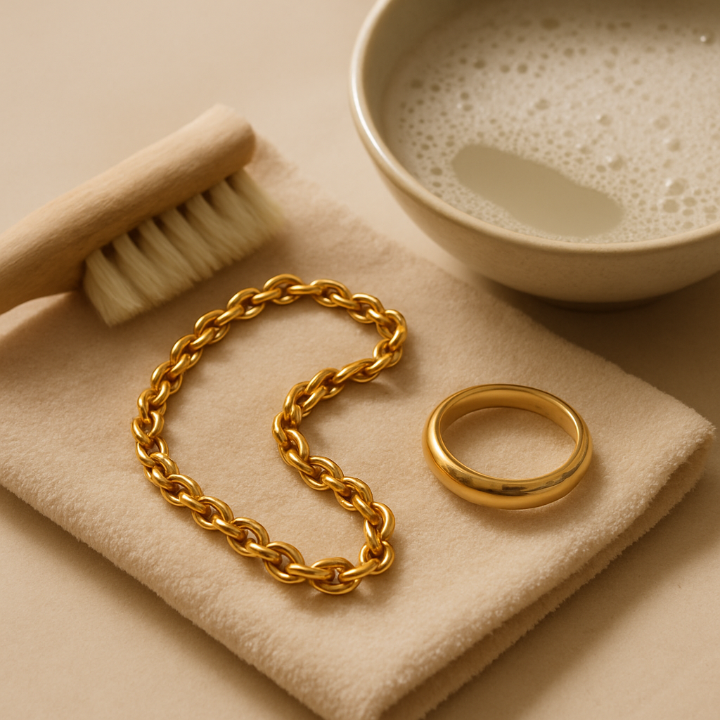 Nettoyer vos bijoux en or sans les abîmer : astuces simples