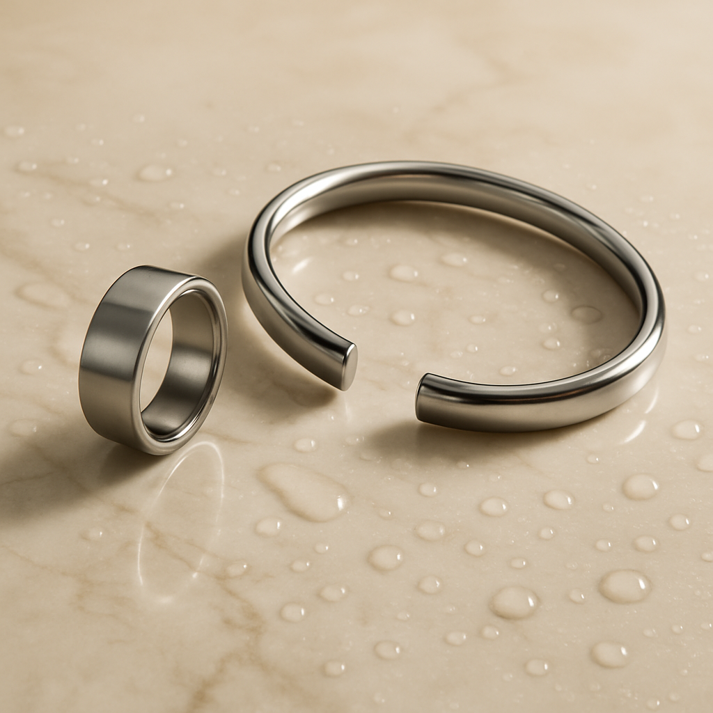 Peut-on se laver avec des bijoux en acier ?