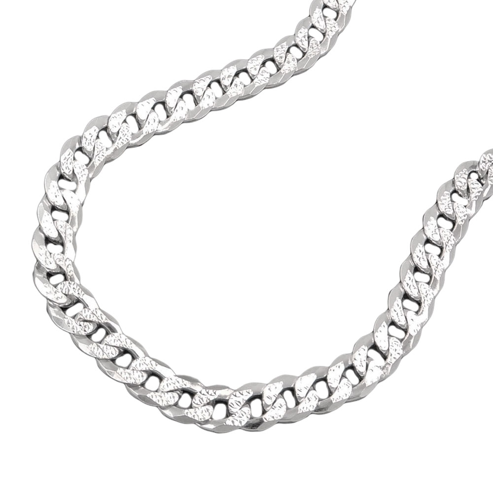 Collier argent 925 maille curb chain largeur 4,8 mm