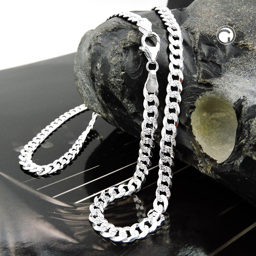 Chaîne forçat en argent sterling 925 fermoir pince
