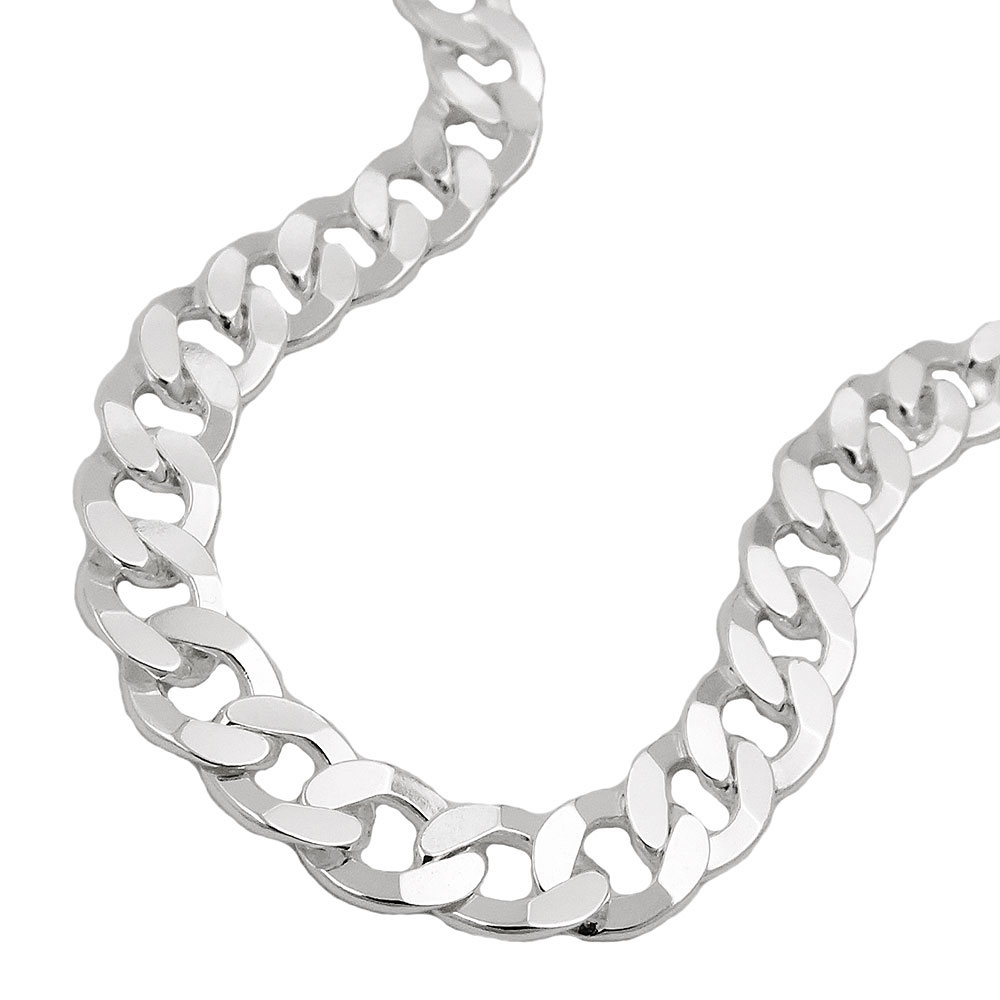 Collier argent 925 chaîne gourmette plate 6,7mm vue d'ensemble