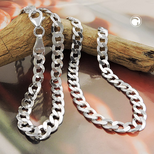 Collier argent sterling maille forçat vue détaillée