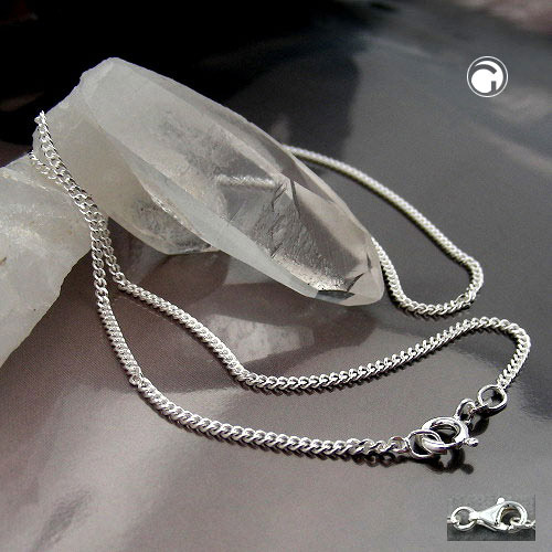Chaîne argent sterling 925 gourmette plate polie 1,7 mm
