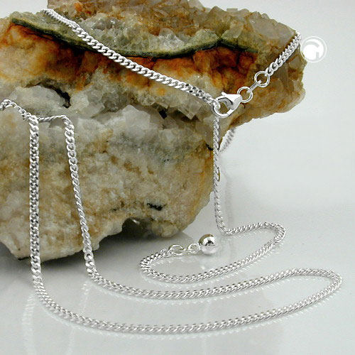 Chaîne taille fine en argent sterling avec fermoir ajustable