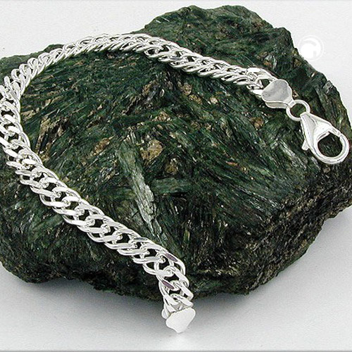 Chaîne argent sterling double maille rombo gros plan