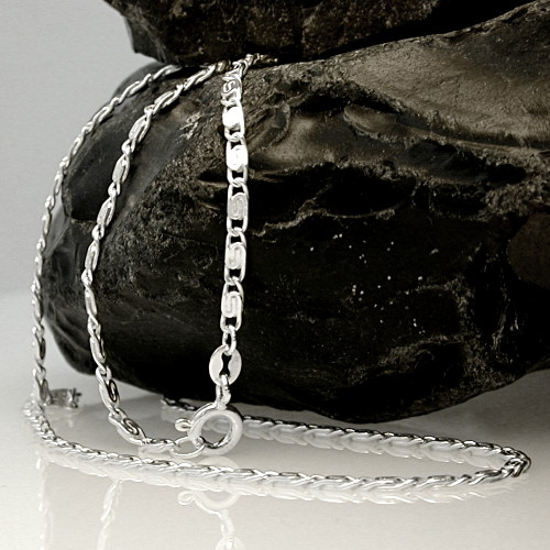 Chaîne scroll argent sterling classique
