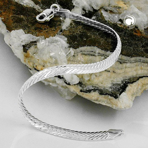 Chaîne chevron ovale en argent sterling 925