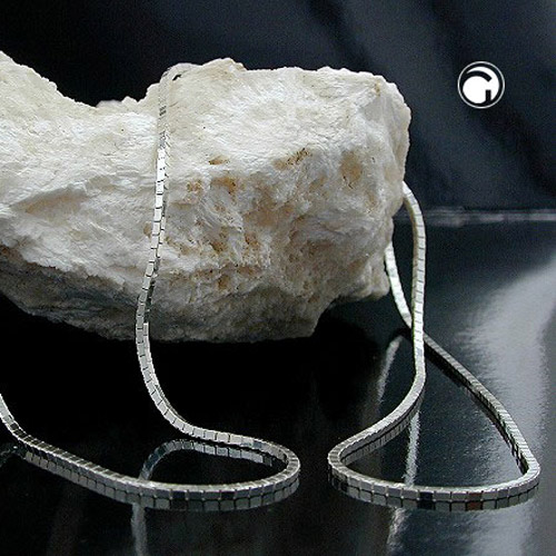 Chaîne box argent sterling maillons 1x1 mm