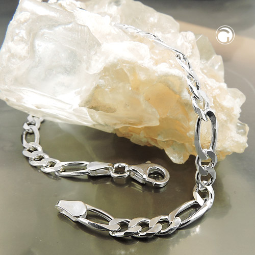 Chaîne Figaro argent sterling 60 cm vue détaillée