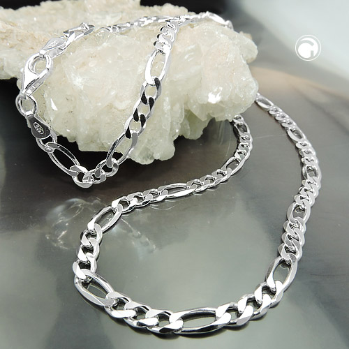 Chaîne Figaro argent sterling 60 cm vue détaillée