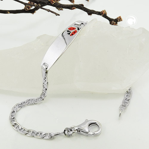 Bracelet fin en argent sterling 925 pour enfant, vue détaillée du fermoir