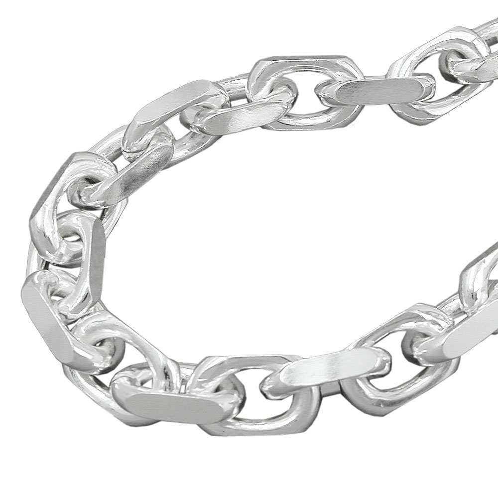 Collier argent 925 chaîne ancre maillons 8x8mm