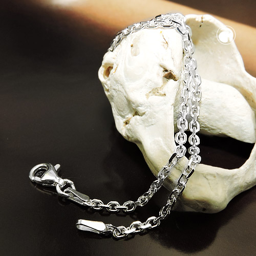 Collier argent sterling maillon ancre 2mm