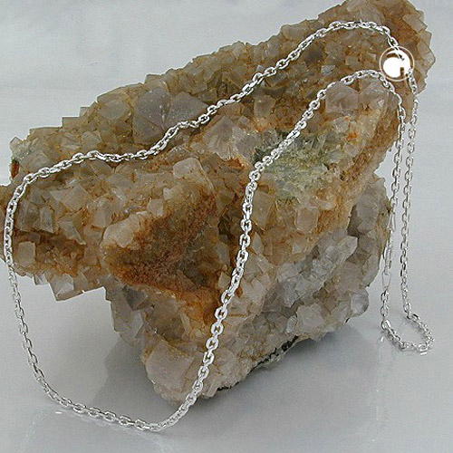 Collier argent sterling maillon ancre 2mm