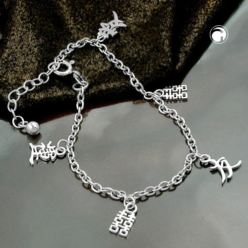 Bracelet argent sterling ajustable fermoir ressort