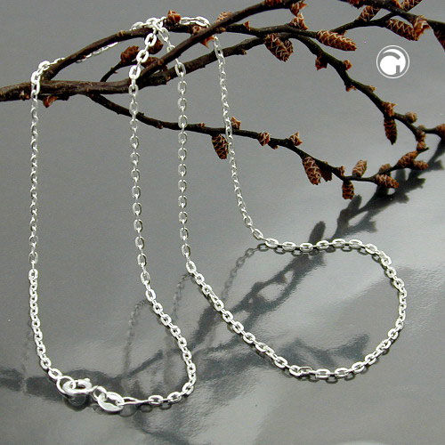Chaîne ancre argent sterling 1mm avec fermoir ressort