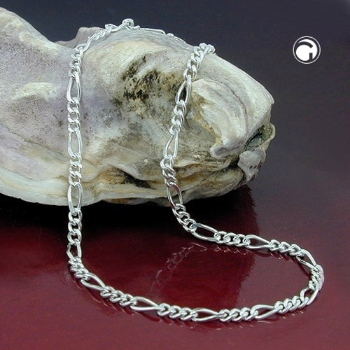 Bracelet argent sterling motif Figaro, vue détaillée du maillon