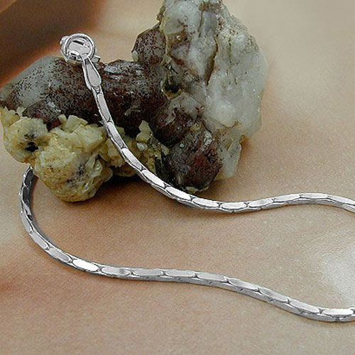 Chaîne argent sterling cobra carrée fine 1,4 mm