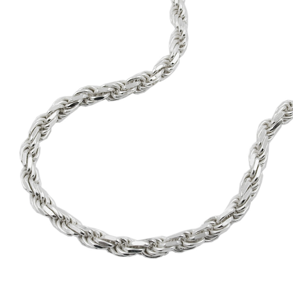 Collier argent 925 chaîne corde diamantée 3,5 mm