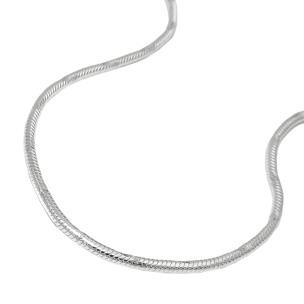 Collier chaîne serpent ronde argent 925 diamanté