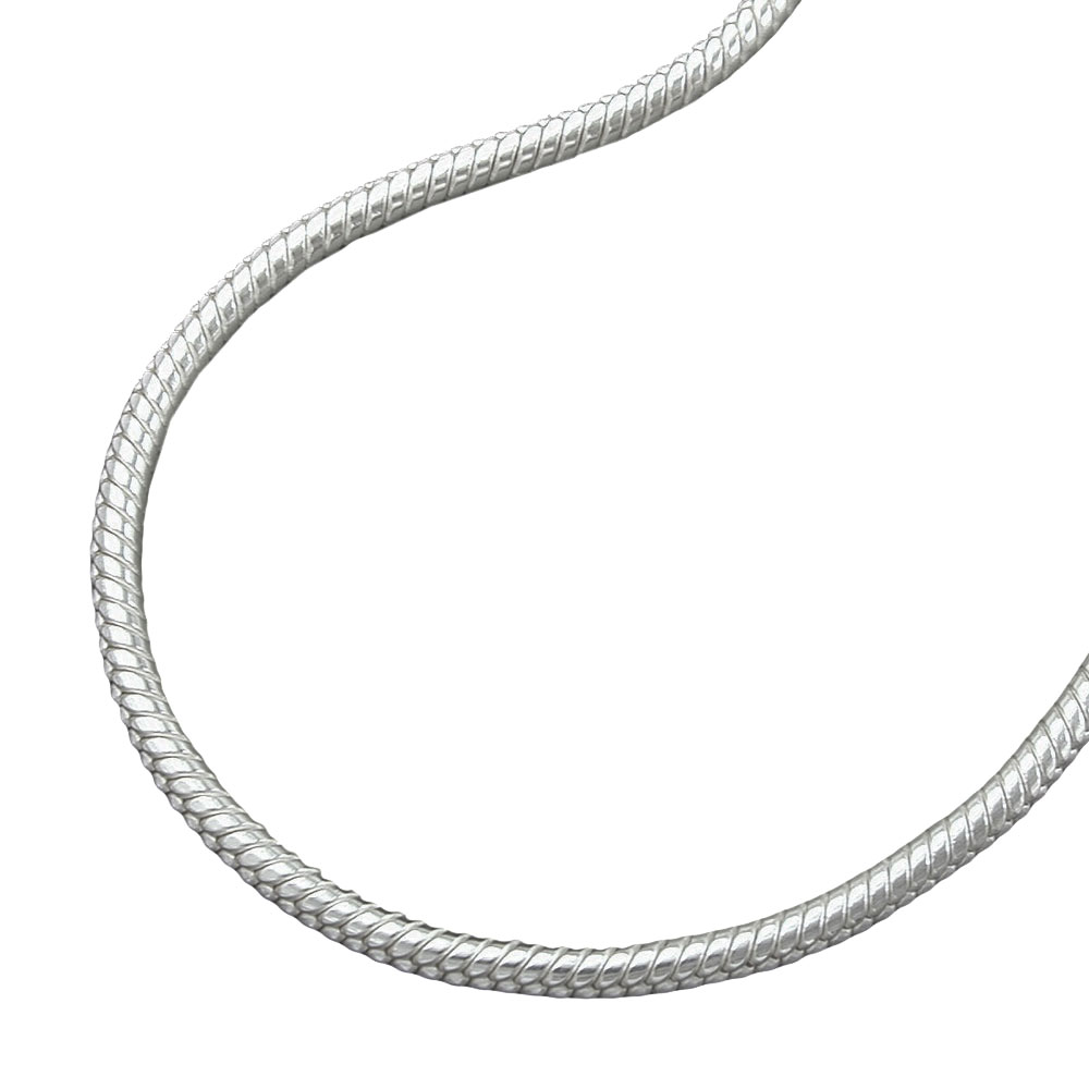 Collier chaîne serpent argent 925 1.3 mm vue ensemble