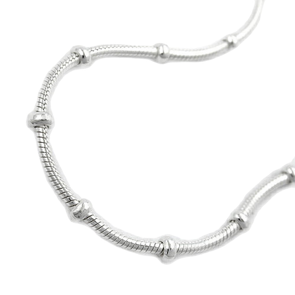 Collier argent 925 chaîne serpent à billes symétriques