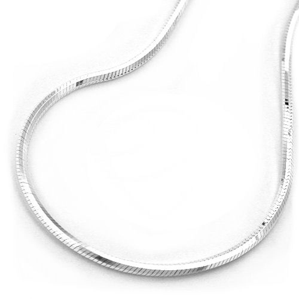 Collier argent 925 chaîne serpent carrée maille fine 1,5mm