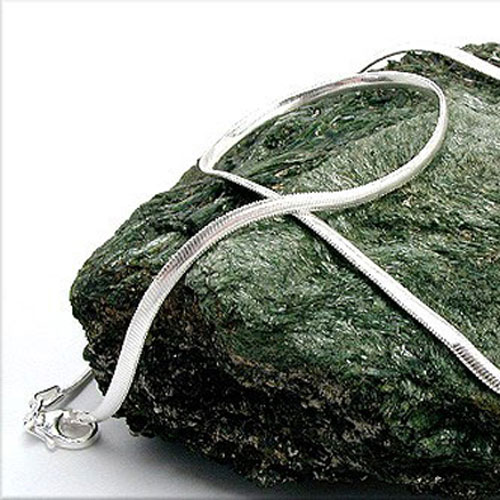 Collier fin argent sterling, chaîne plate 2,5 mm