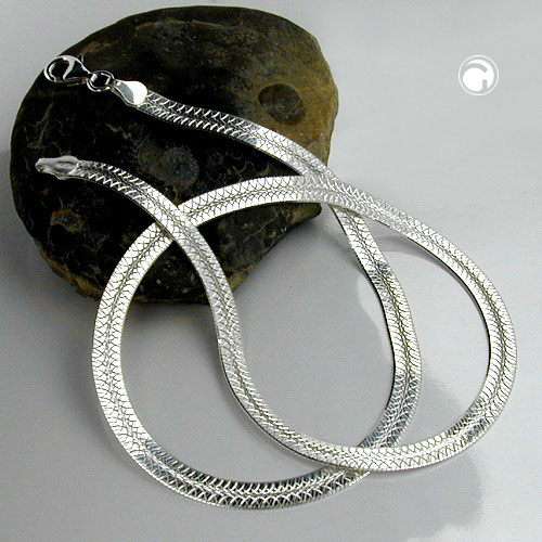 Chaîne argent sterling flexible fermoir lobster vue de profil