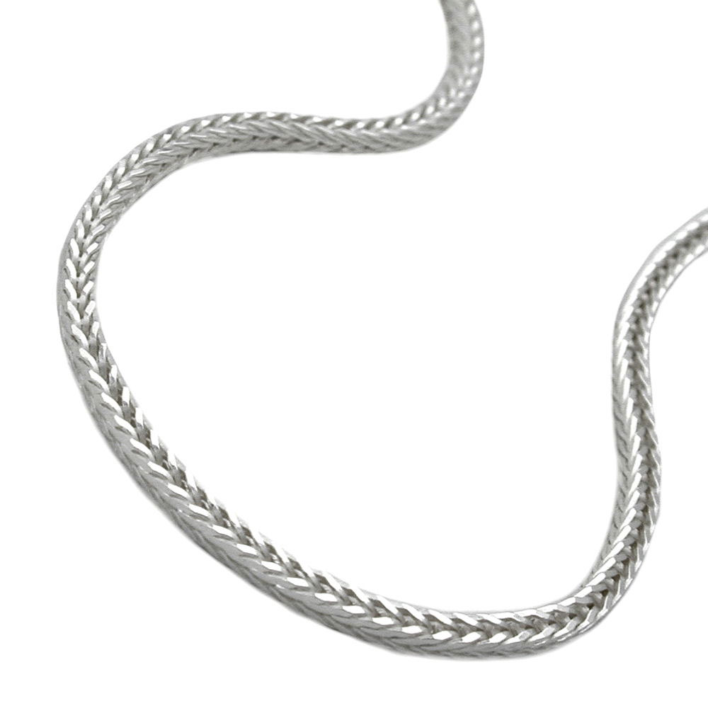 Collier argent 925 chaîne queue de renard maille carrée