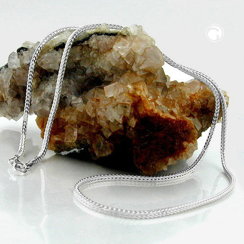 Chaîne foxtail en argent sterling 925 gros plan