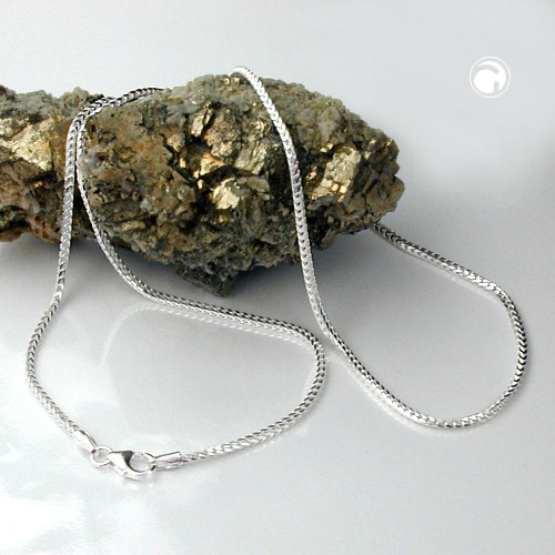 Collier argent sterling chaîne foxtail fermoir lobster