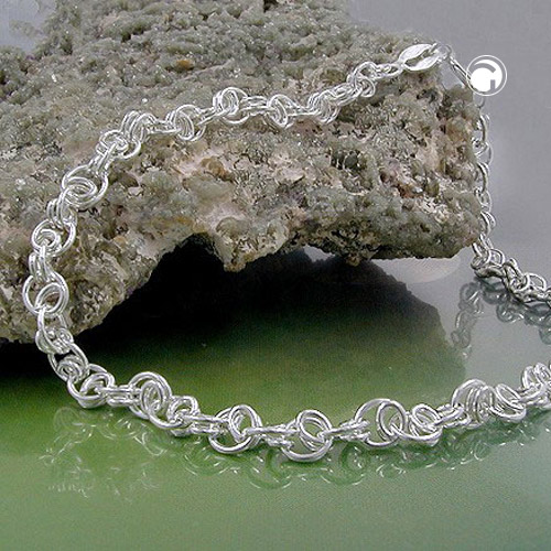 Collier femme argent sterling chaîne fantaisie 3.8 mm