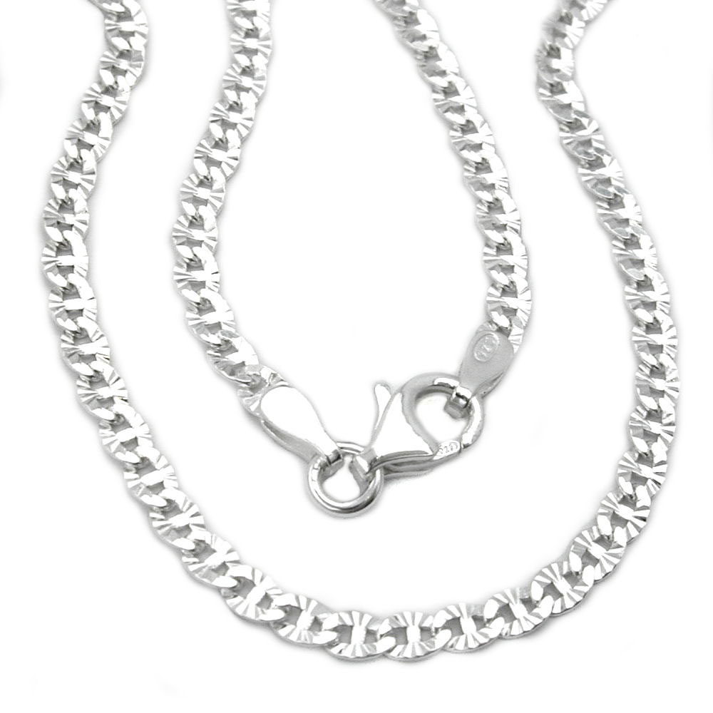 Collier argent 925 fantaisie fleurs taille diamant