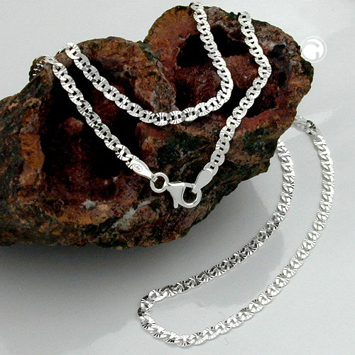 Chaîne argent sterling motif floral 2,8 mm