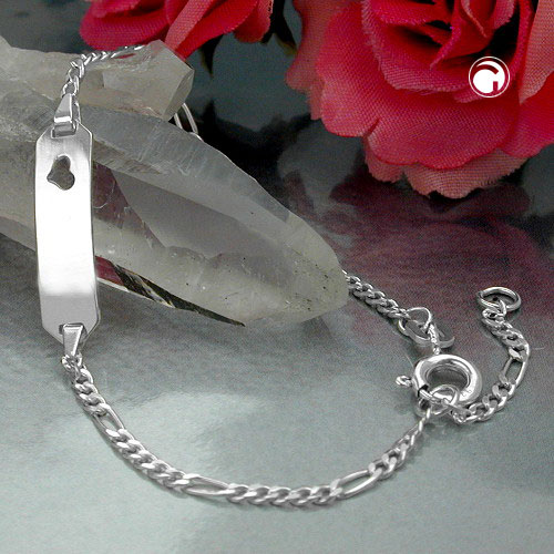 Bracelet en argent sterling maillon Figaro 1,9 mm