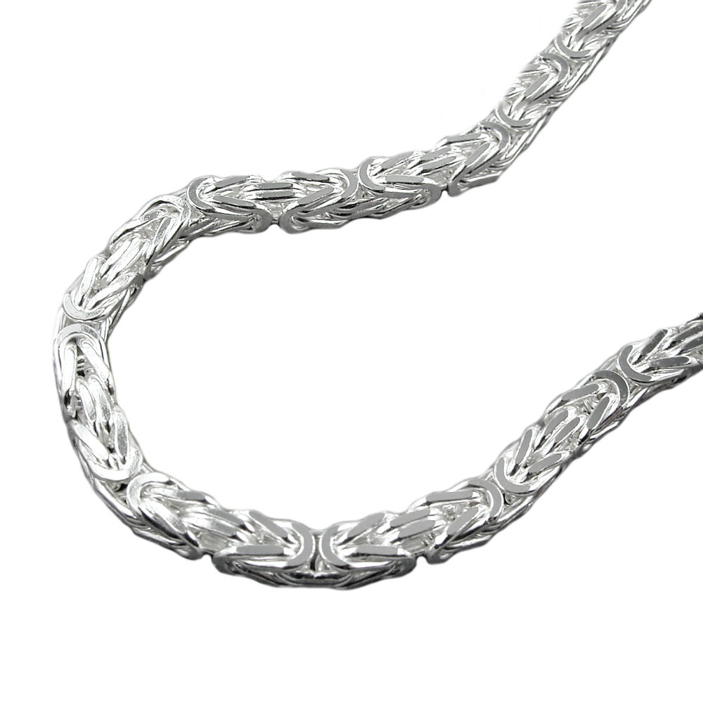 Bracelet argent 925 chaîne byzantine carrée brillante 3mm