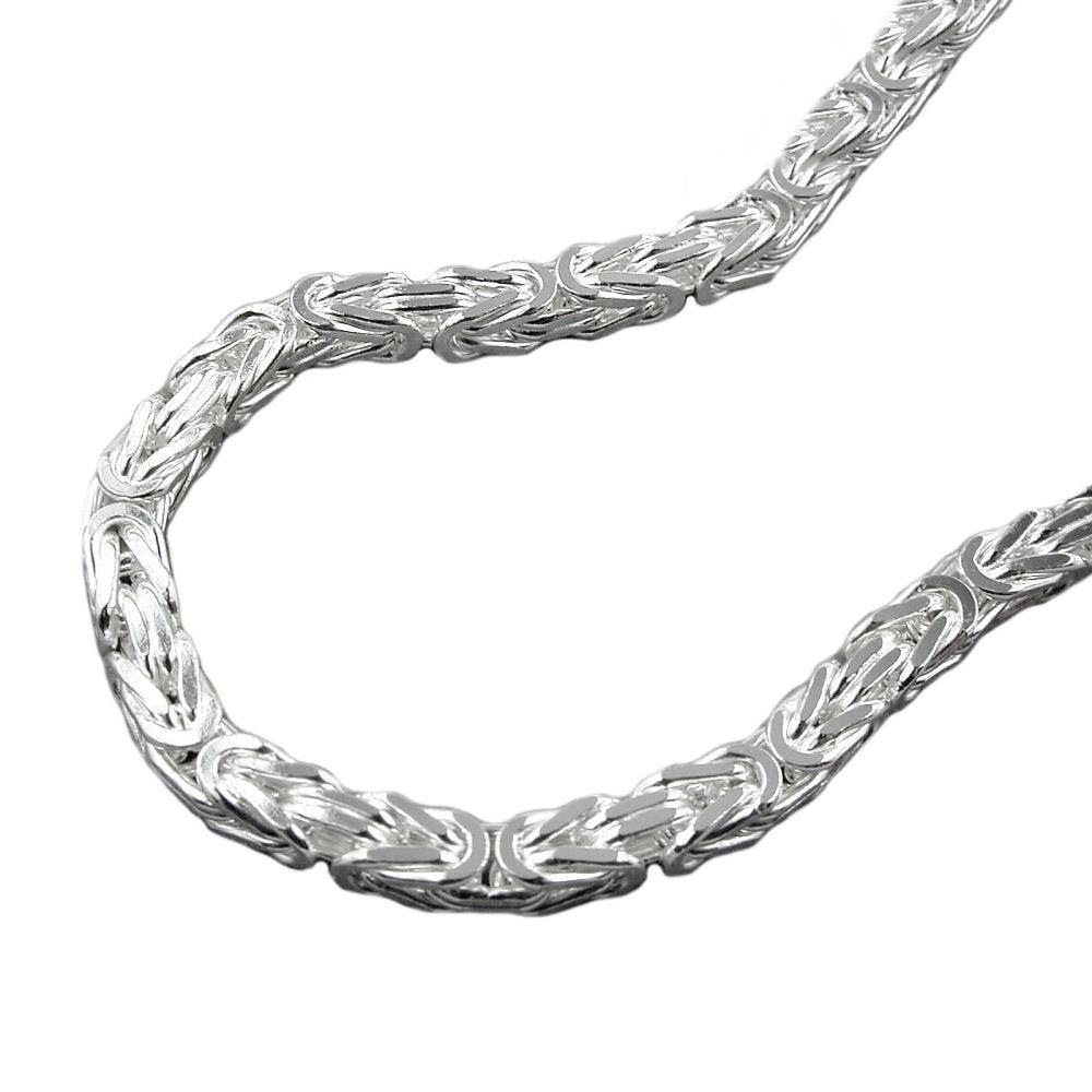 Bracelet argent 925 chaîne byzantine carrée brillante 3mm