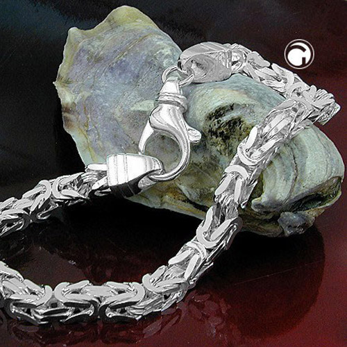 Bracelet argent sterling maille byzantine fermoir lobster