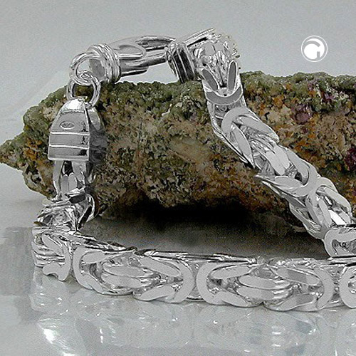 Chaîne byzantine argent sterling maille carrée brillante