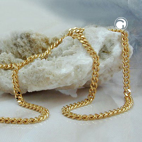 Collier homme plaqué or mailles rectangulaires