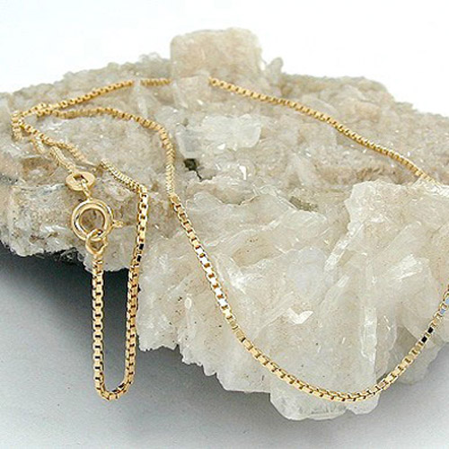Collier plaqué or 60 cm avec fermoir pince détail