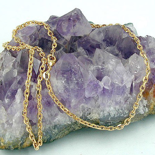 Collier fantaisie plaqué or avec fermoir lobster