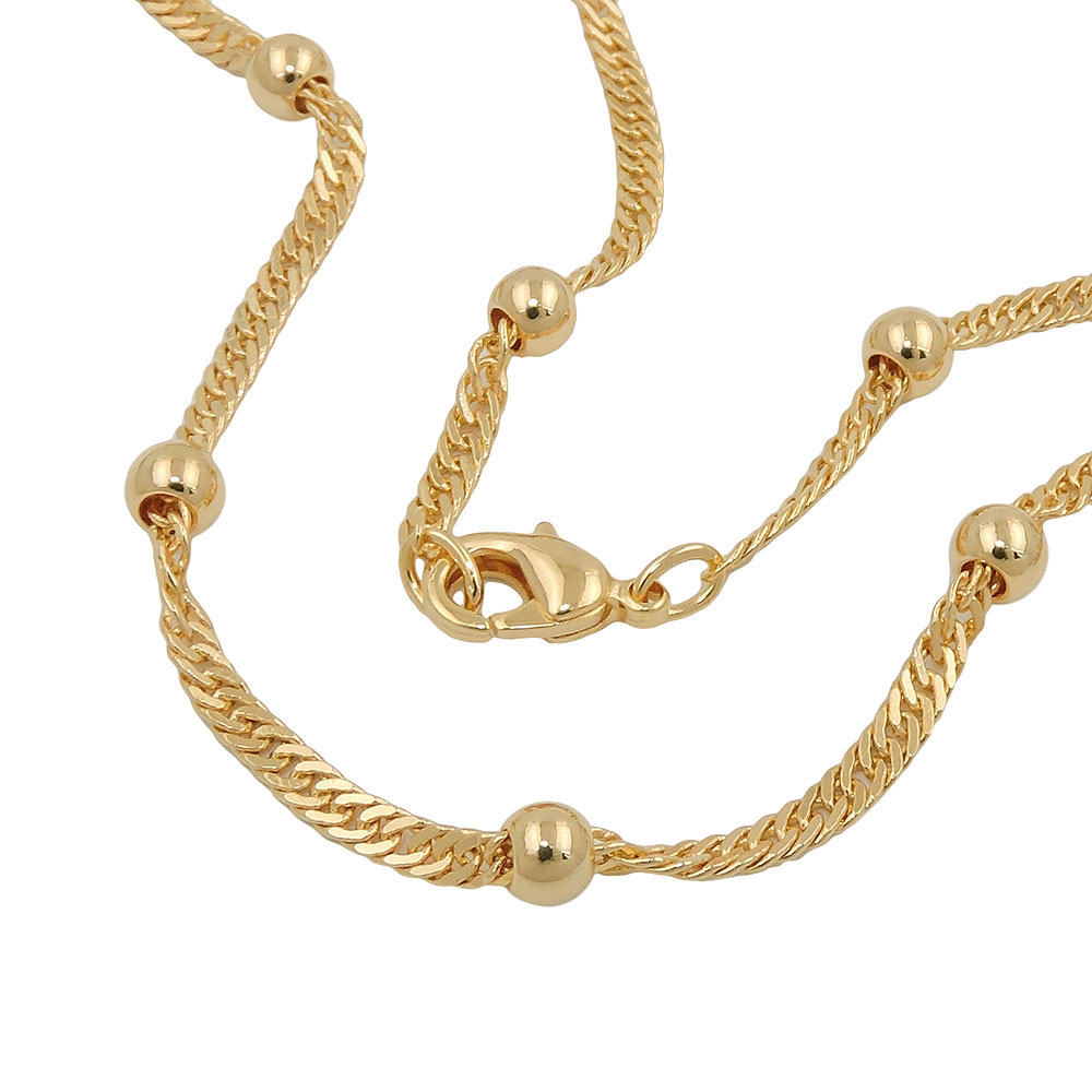Collier plaqué or chaîne Singapour 19cm