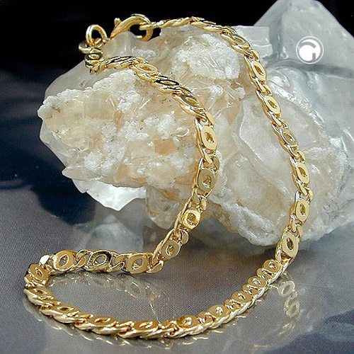 Chaîne dorée fine avec œil de tigre, bijou plaqué or