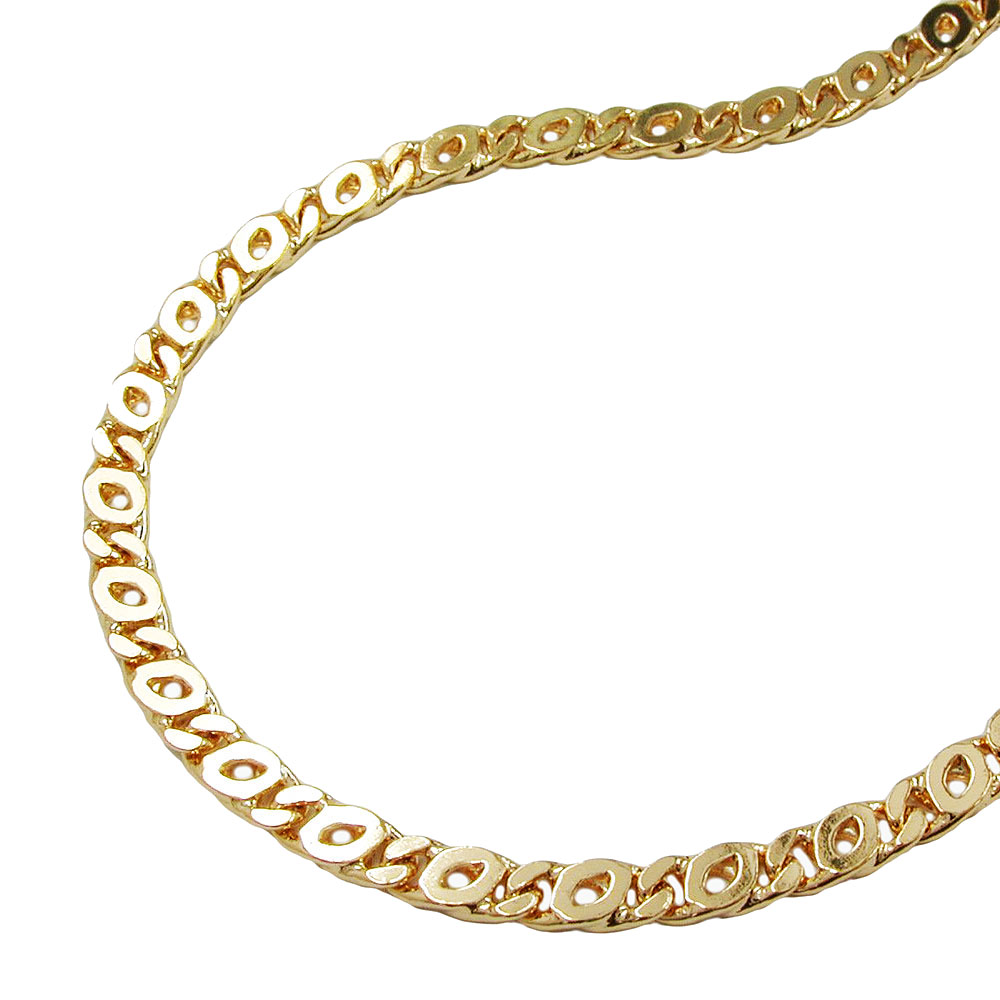 Collier plaqué or œil de tigre 21cm