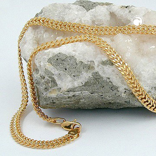 Collier plaqué or maillage original détail