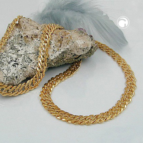 Bracelet homme femme plaqué or maillons ouverts style chaîne